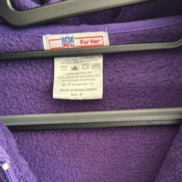 Purple NFL Ravens Fleece Zip-Up Jacket - Picture 2 of 4